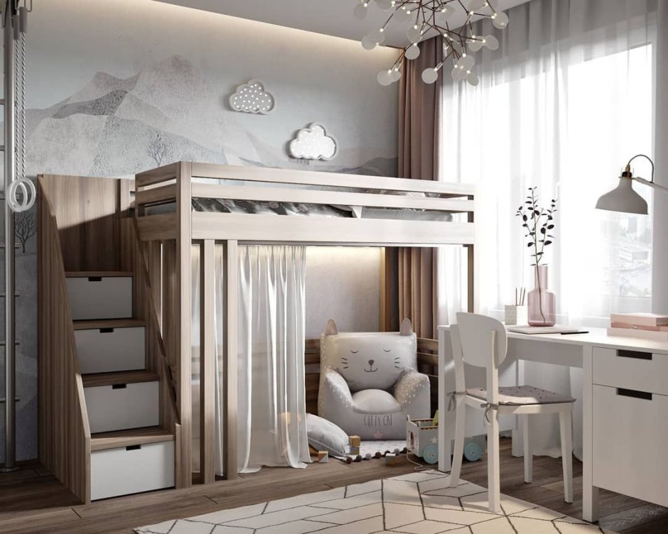 Кровать встроенная в нишу