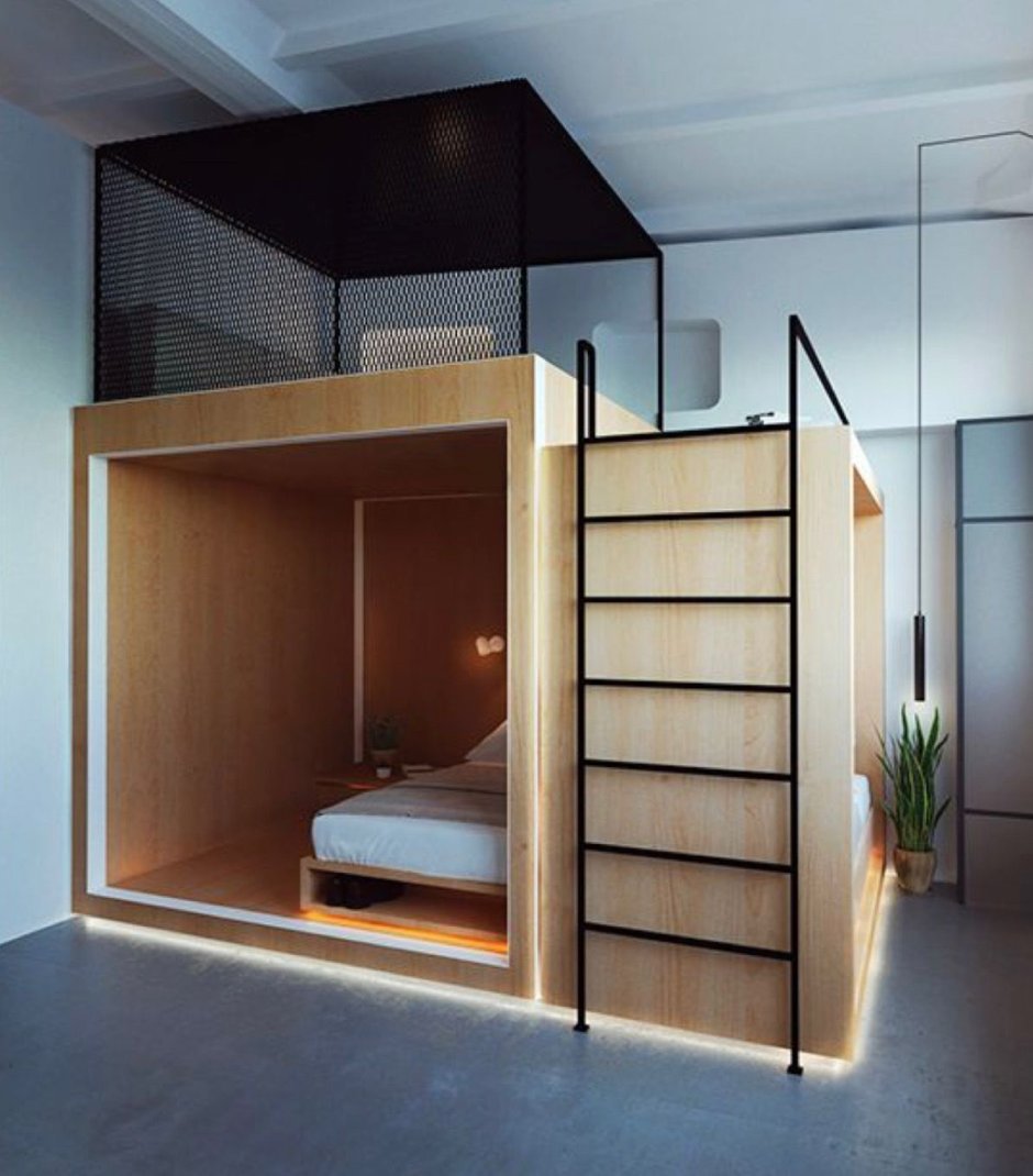 Шкаф с кроватью наверху