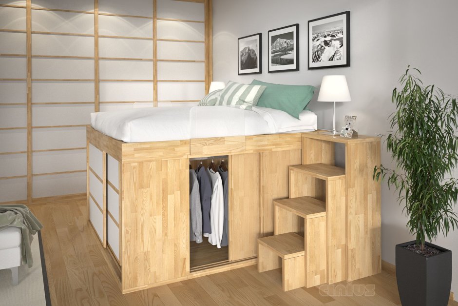 Шкаф-кровать диван трансформер TRANSMEB блюз