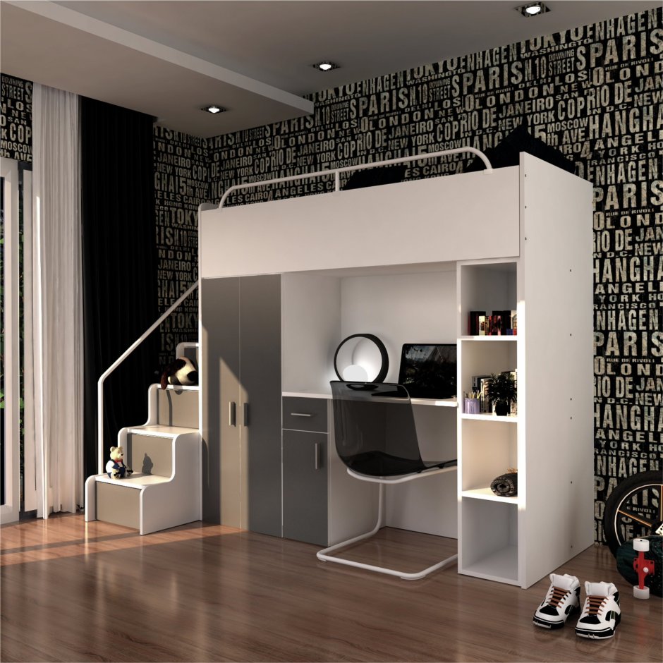 Икеа детская комната для двоих с двухъярусной кроватью