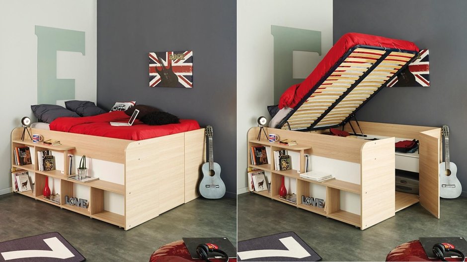 Кровать встроенная в нишу