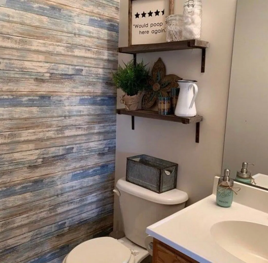 Отделка туалета под дерево