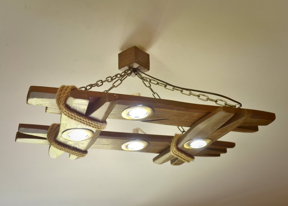 Деревянные люстры для дачи потолочные