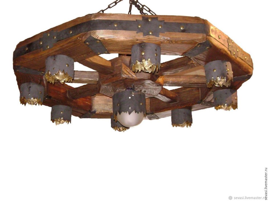 Деревянные люстры под старину
