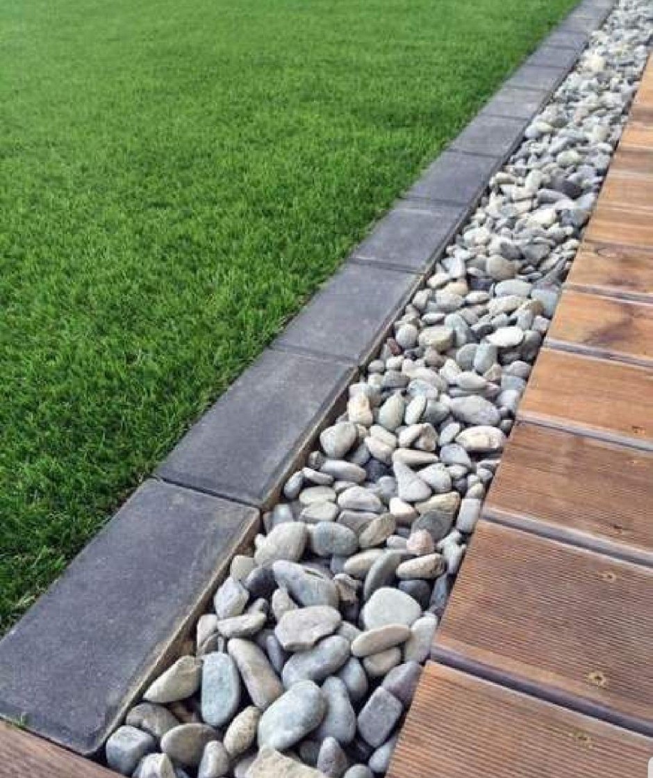 Бордюр из гальки