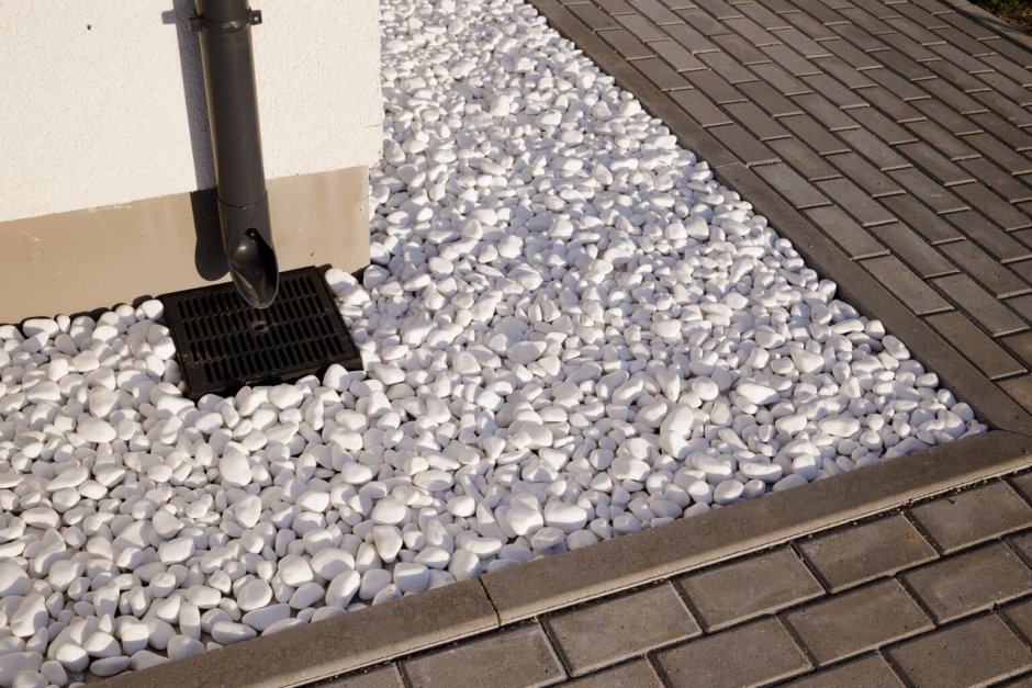 Отмостка щебнем