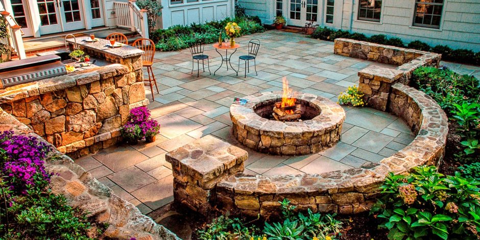 Патио из камня