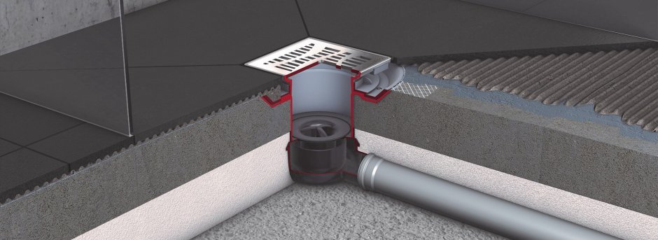 Viega трап 900 мм под плитку