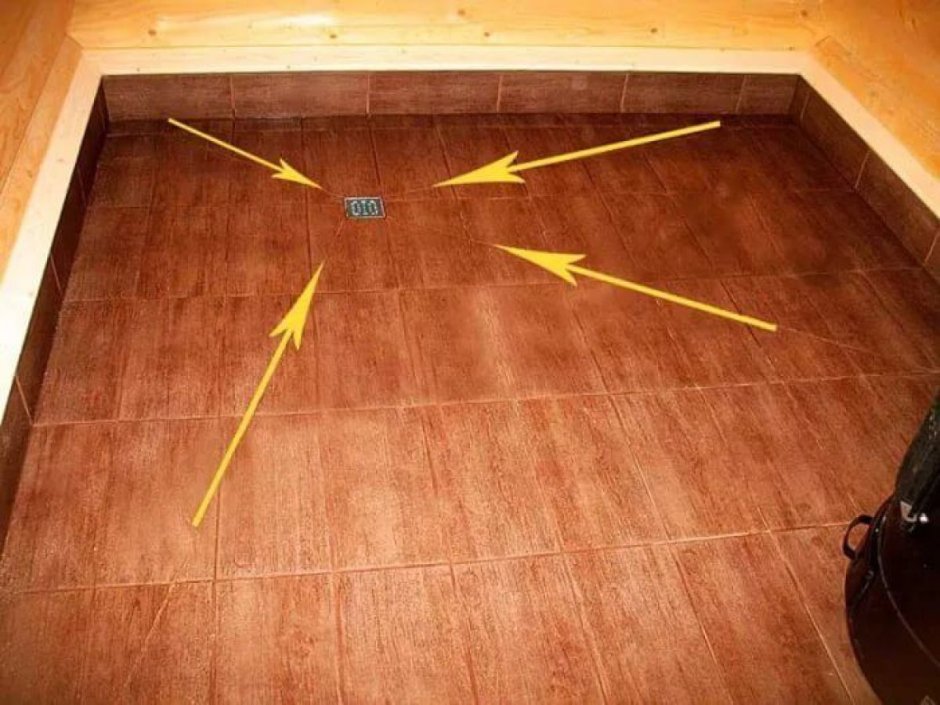 Уклон пола в бане