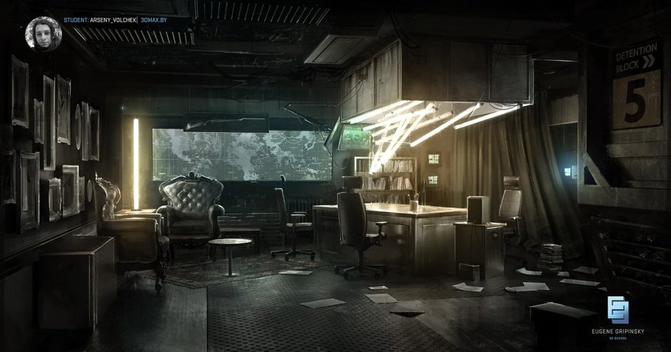 Deus ex Concept Art Interior