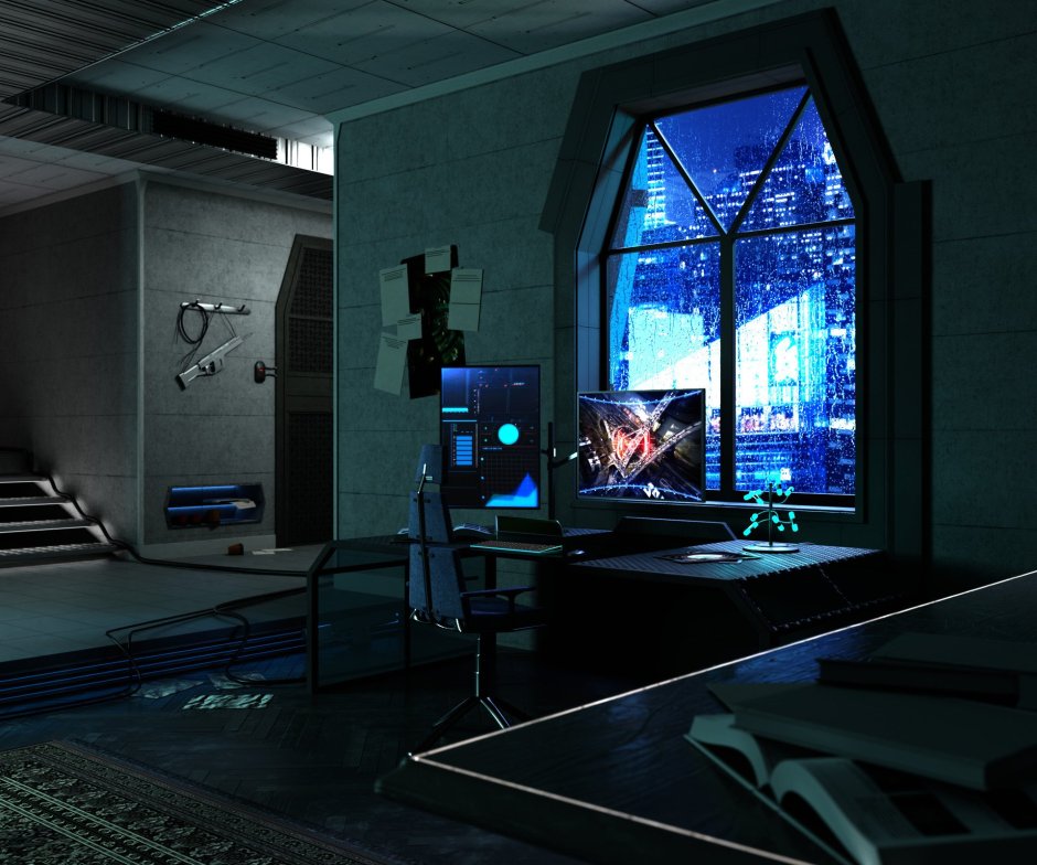 Cyberpunk комната