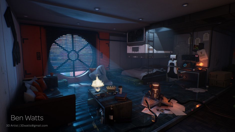 Комната в стиле Cyberpunk 2077