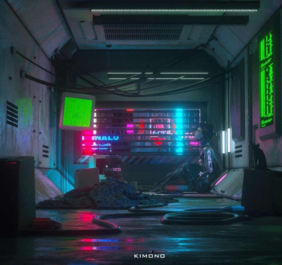 Арт комната Cyberpunk 2077