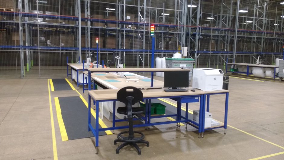 Стол упаковочный с надстройкой м-СЛТС-150/70