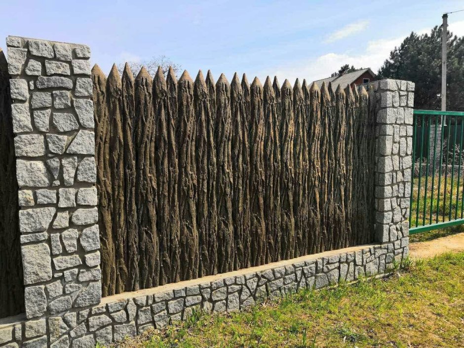 Забор из арт бетона