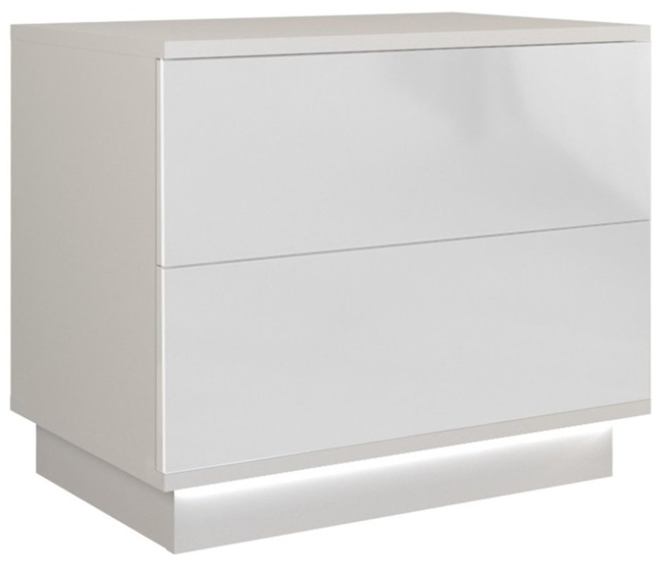 Тумба прикроватная белая глянцевая