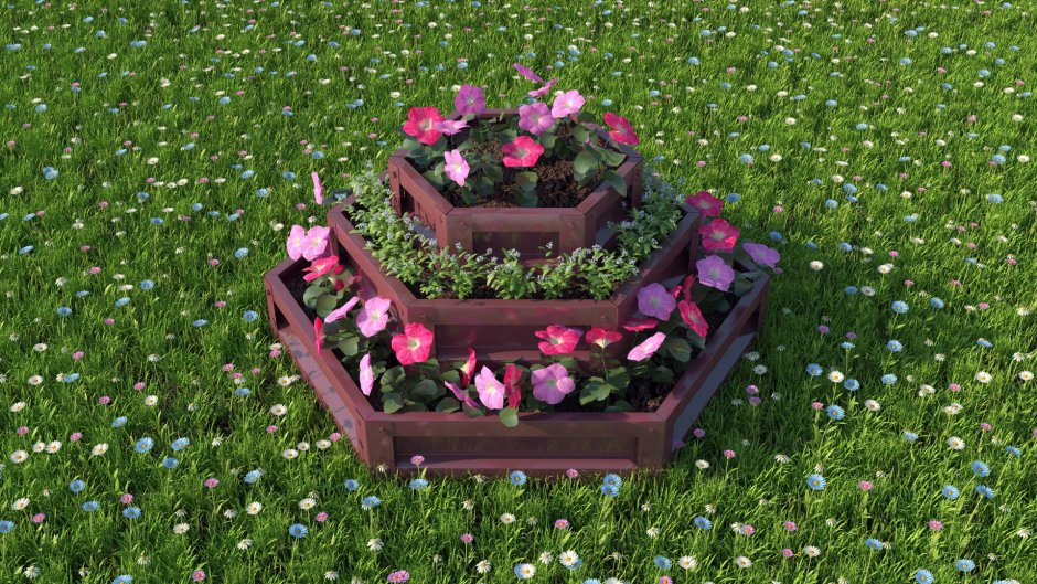 Клумба из плетня