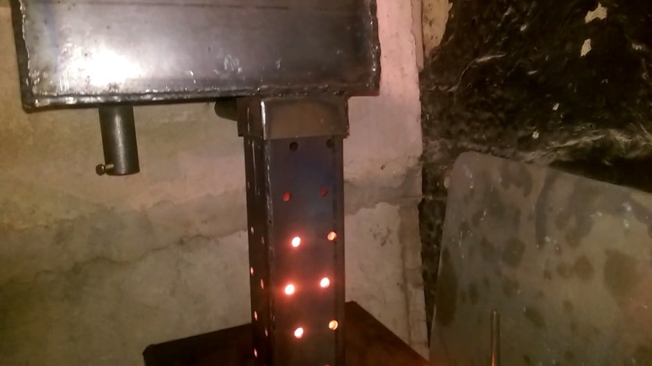 Печка на отработке в гараж