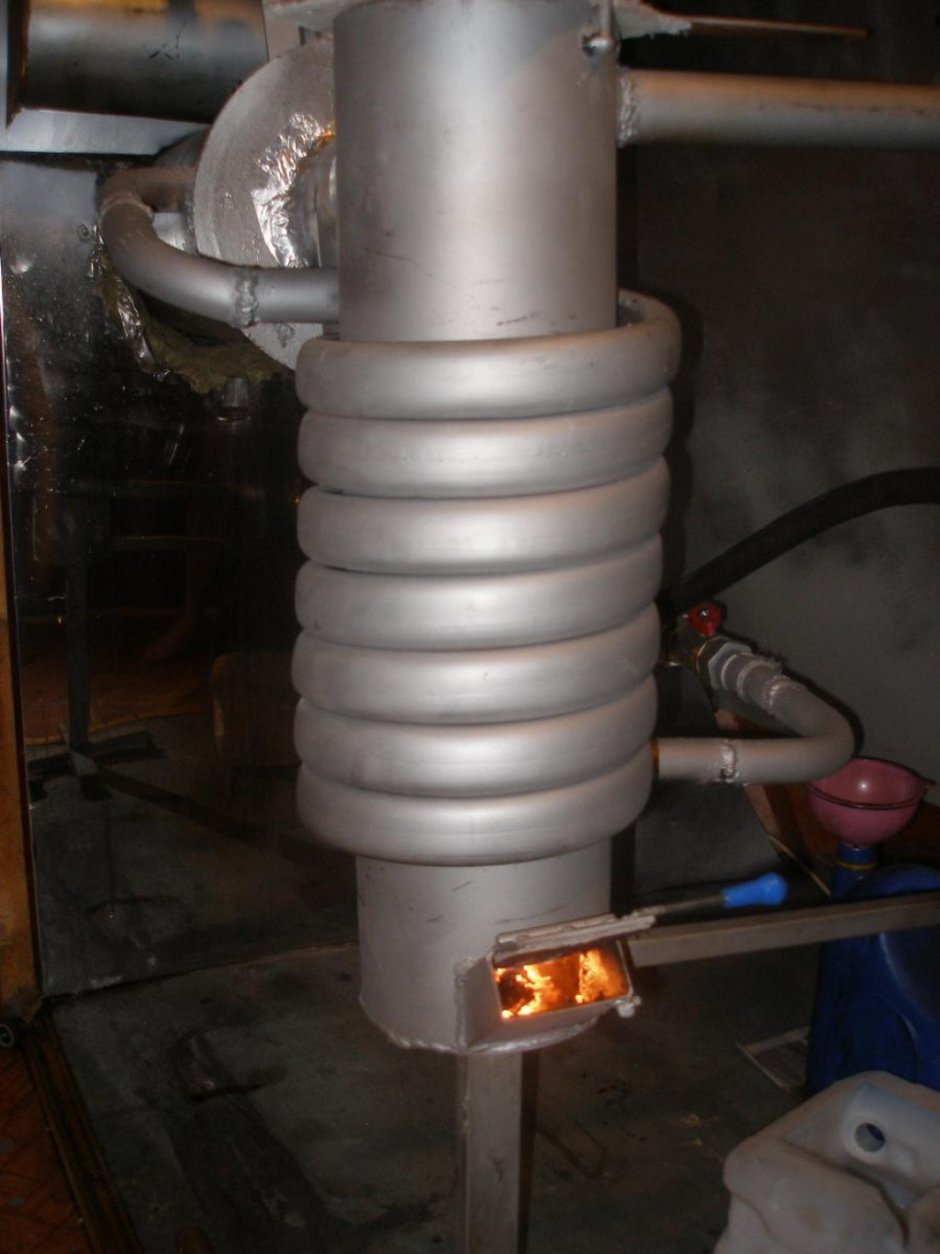 Печь на отработке закрытого типа чертеж