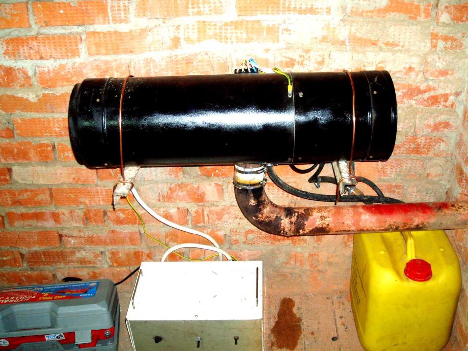 Регистр отопления из 150 трубы с ТЭНОМ