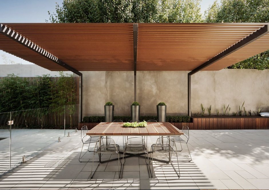 Беседка из металлопрофиля