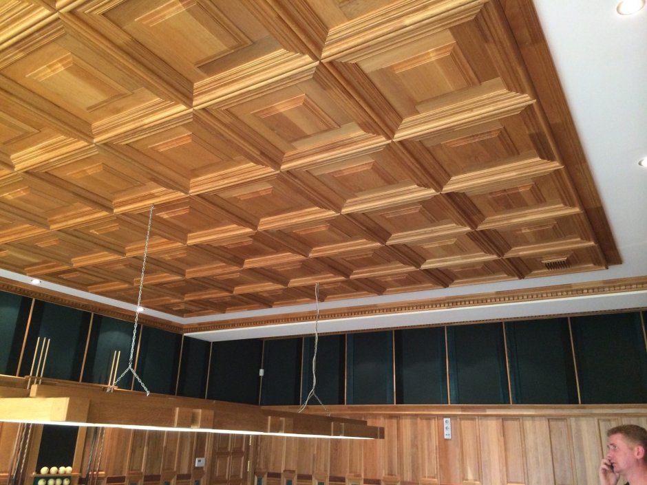 Потолочные панели из дерева