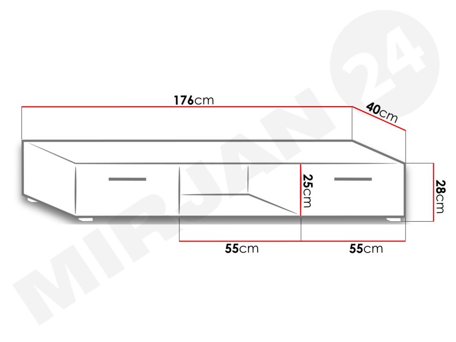 Тумба под ТВ f6080 чертеж