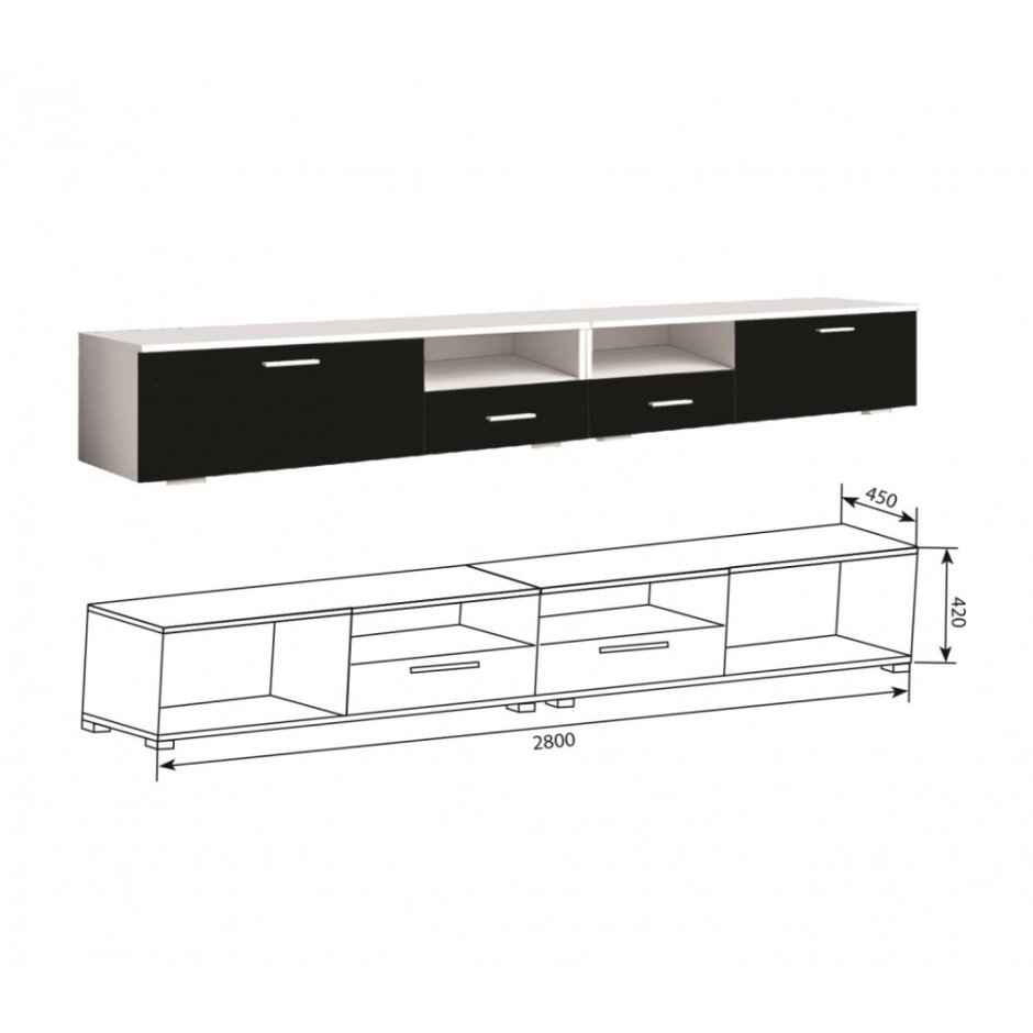 Тумба под ТВ Элия подвесная