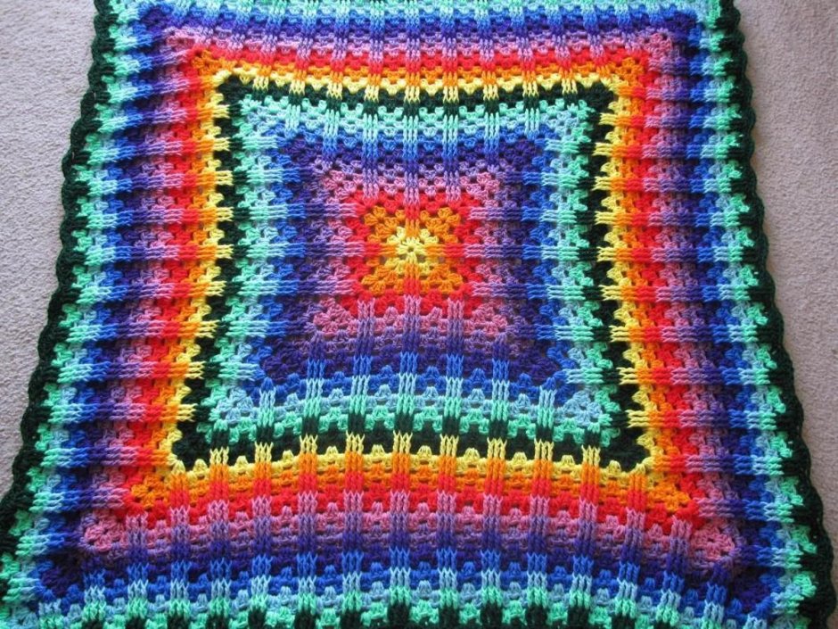 Плед Бабушкин квадрат звезда