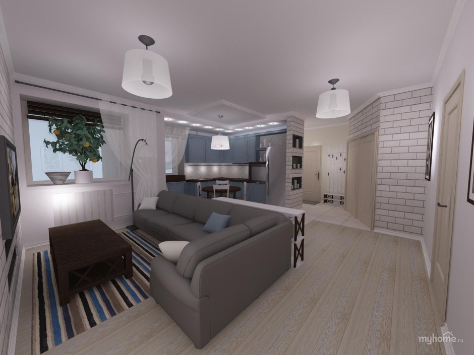 Трехкомнатная квартира в скандинавском стиле