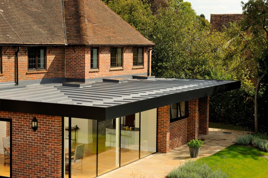 Крыша на угловую пристройку