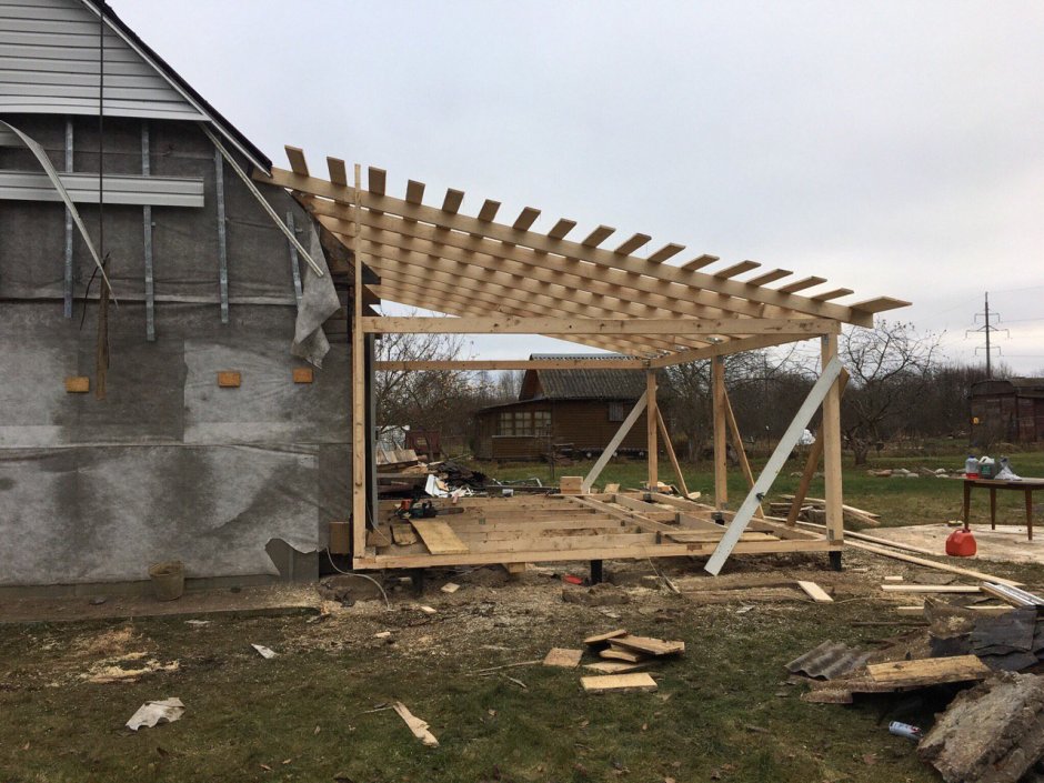 Крыша пристройки