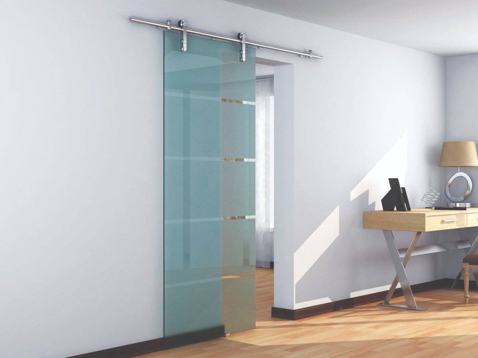 Черная стеклянная перегородка