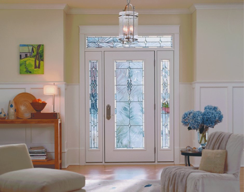 Пластиковая стеклянная дверь