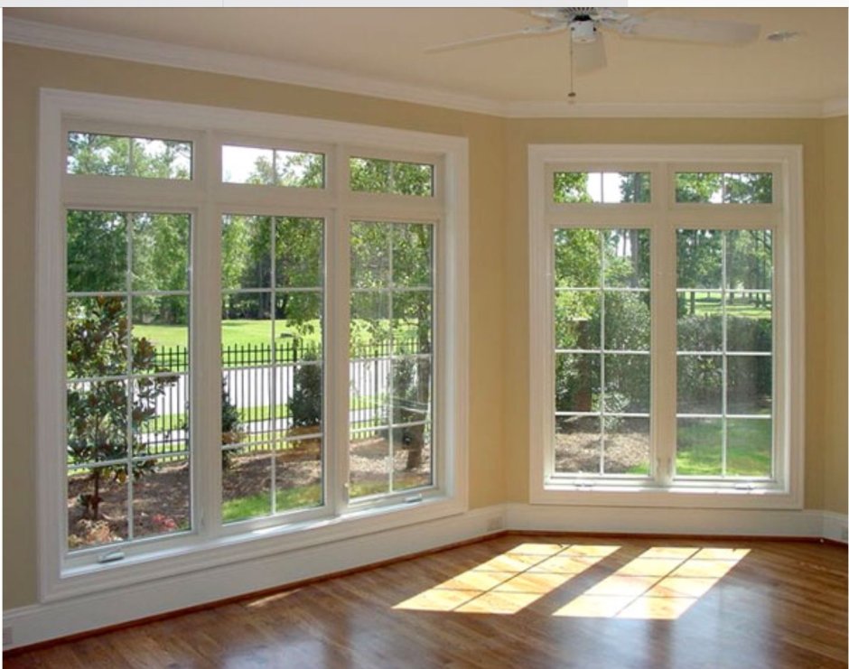 Панорамные окна с фрамугой