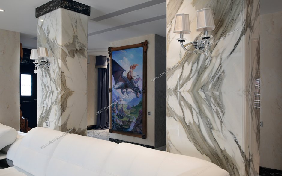 Гибкий камень в ванной