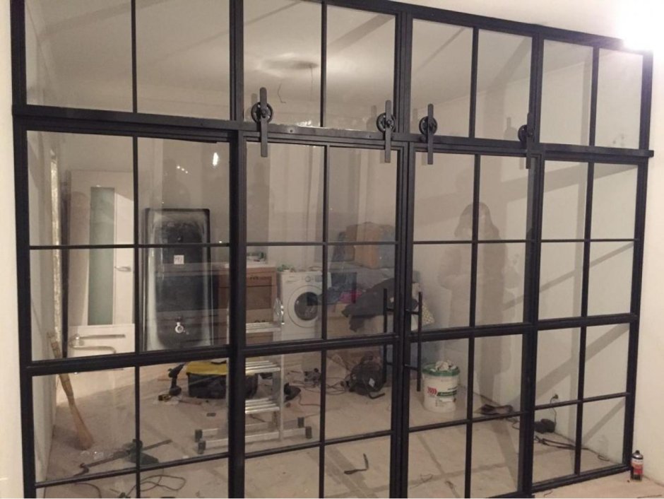 Перегородка из стеклоблоков лофт