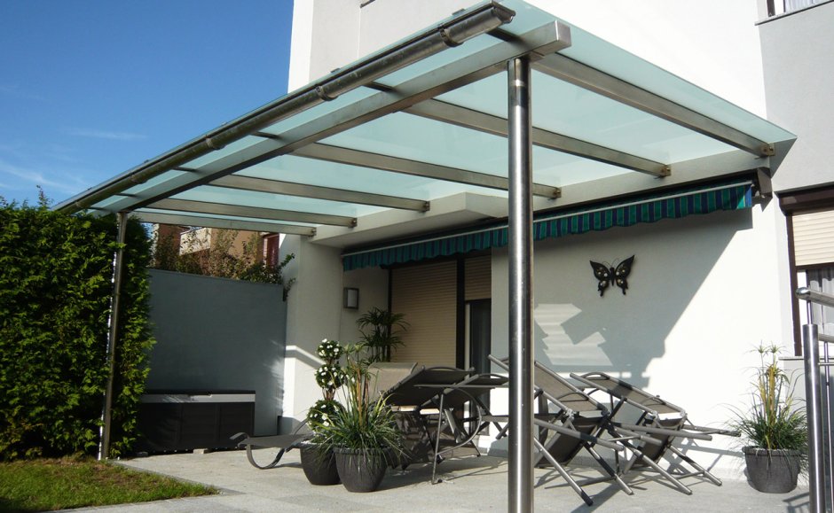 Стеклянный козырек скетчап