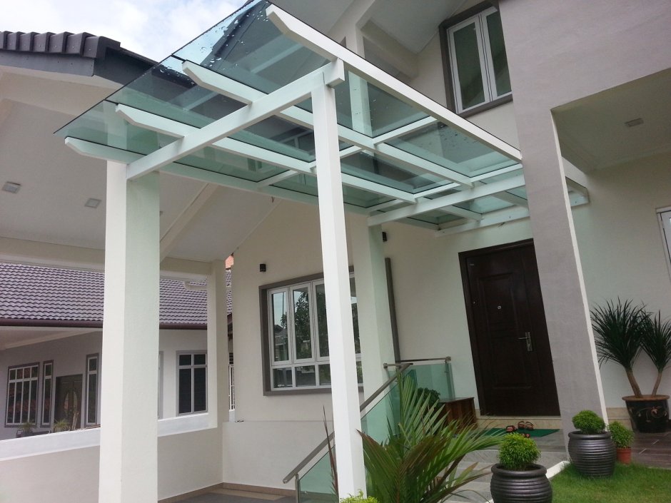 Стеклянный навес ТАТПРОФ