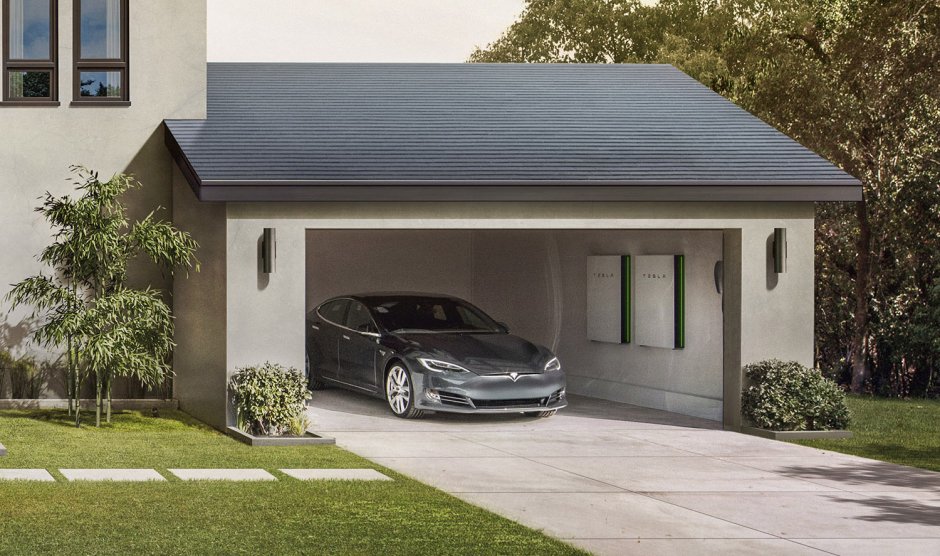 Tesla Solar Roof машина