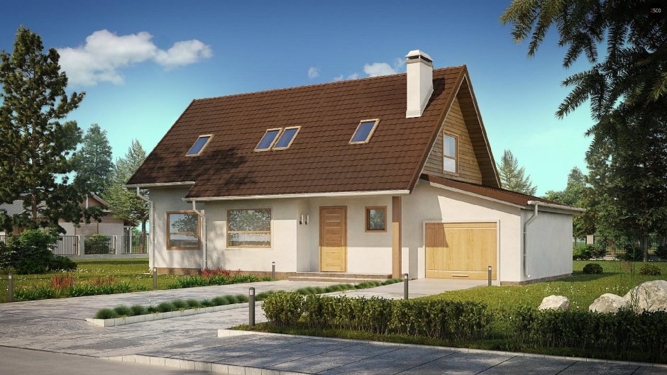 Дом z500 с мансардой