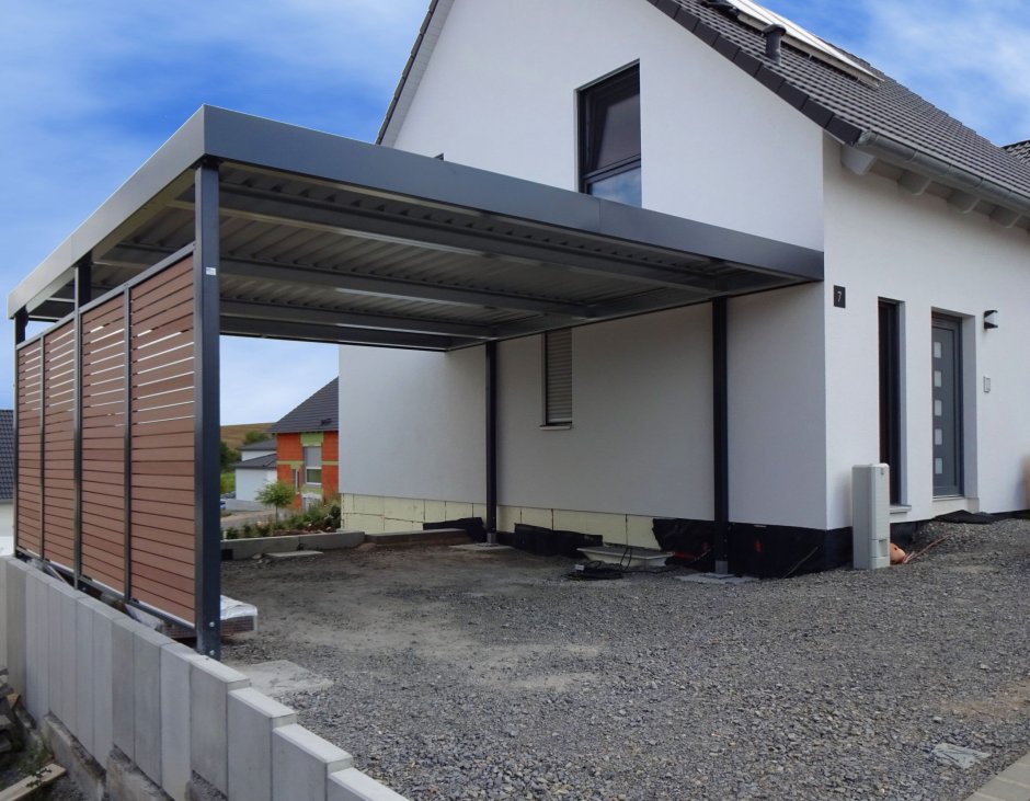 Гараж пристроенный к дому