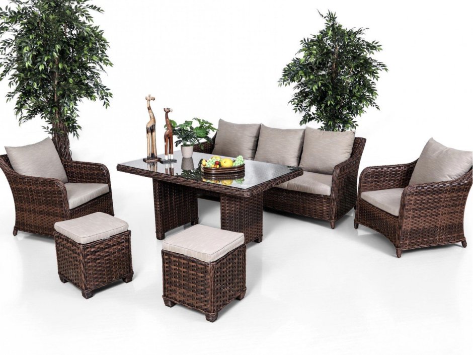 Набор садовой мебели Vermont искусственный ротанг 6 предметов