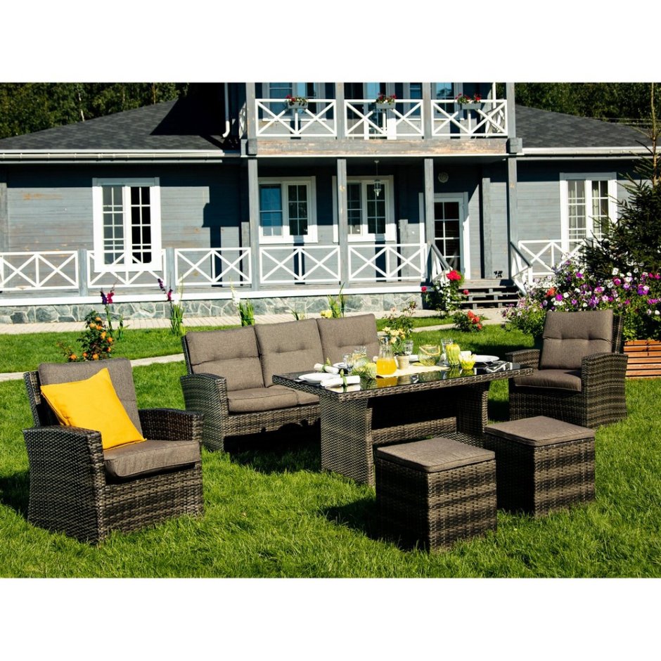 Мебель из ротанга коричневая