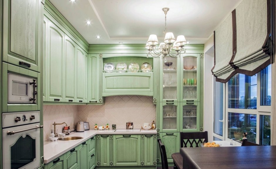 Кухня Прованс минт зеленый