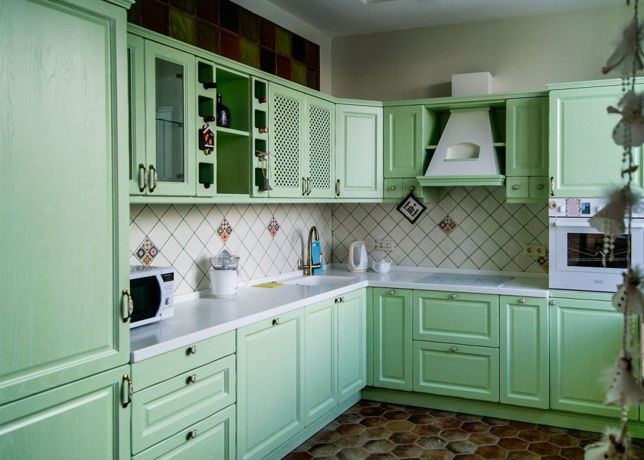 Кухня Прованс изумруд