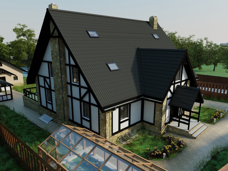 Фасад в баварском стиле