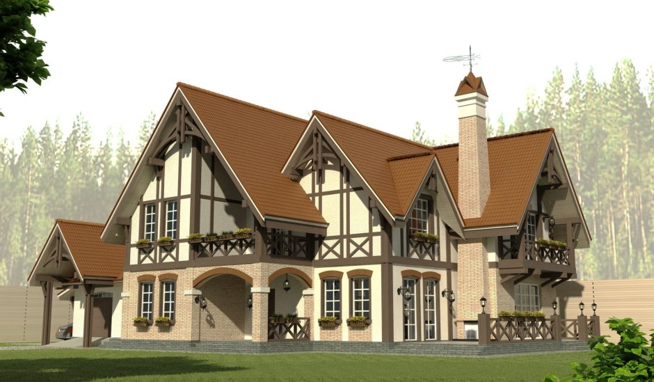 Дом Гарден Хаус фахверк тёмный