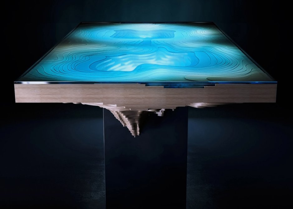 Стол лава из эпоксидной смолы