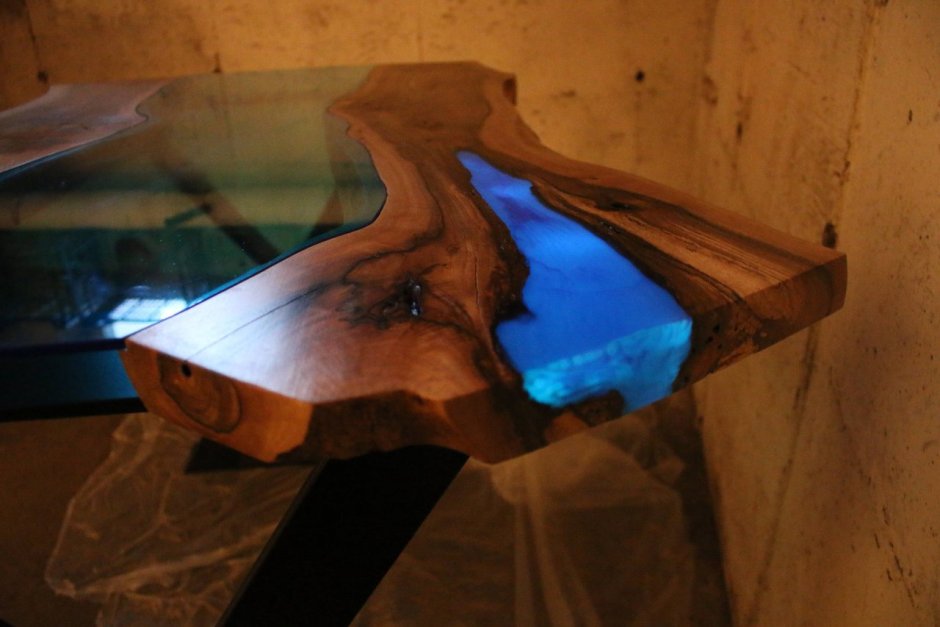 Эпоксидная смола столешница океан